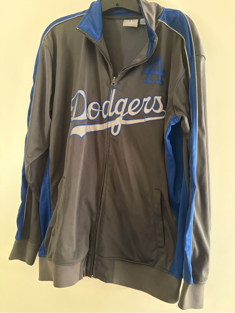 Los Angeles Dodgers Gray & Royal Blue Full-Zip Jacket